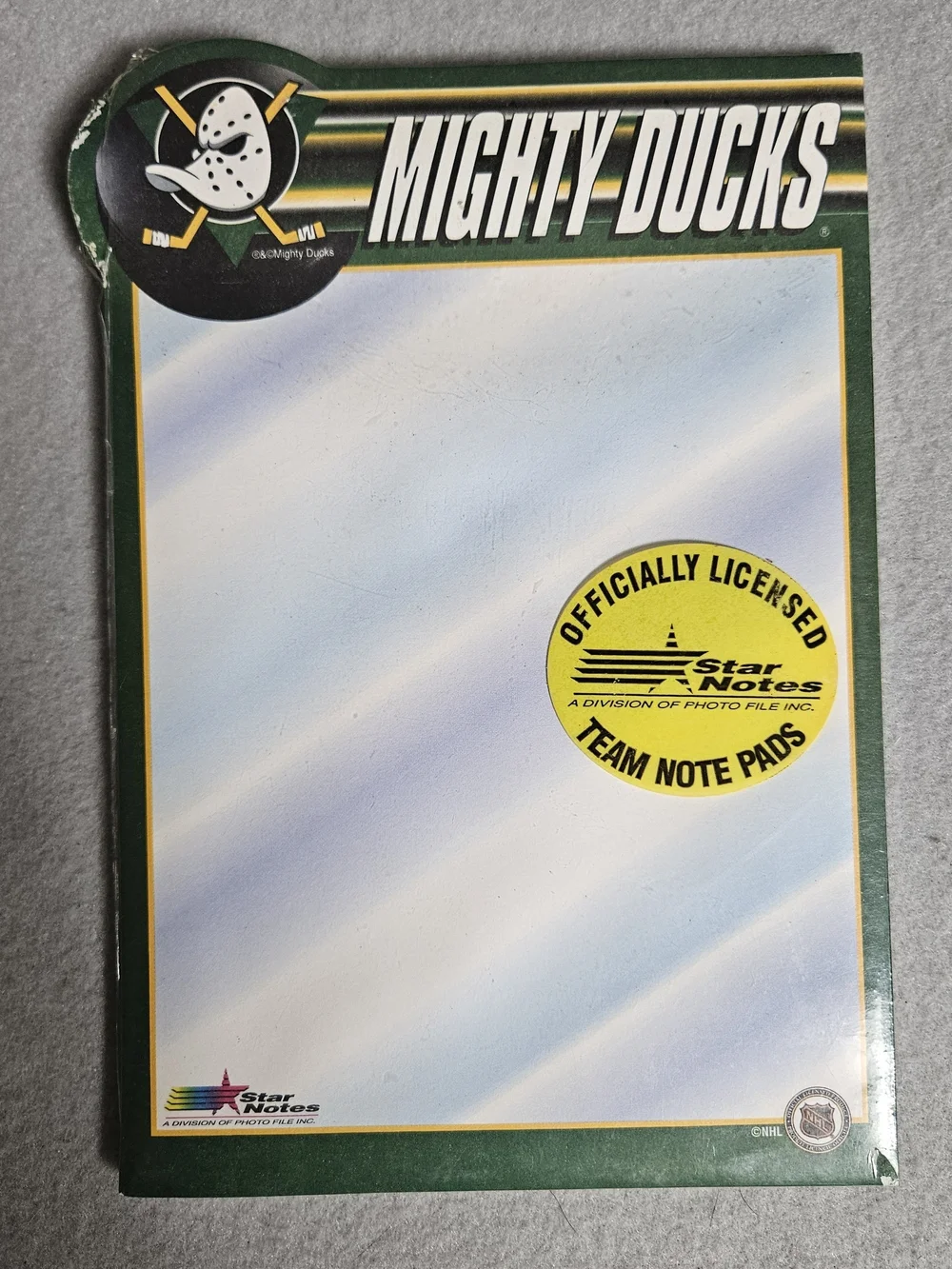 Vintage 90s NHL Mighty Ducks Star Notes Notepads 4 Pack